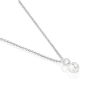 Icon pearl necklace in silver and pearl